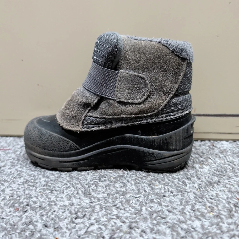 The North Face Alpenglow II Winter Boots Toddler Size 9T Grey Black